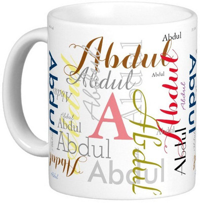 Exoctic Silver ABDUL Ceramic Mug(330 ml), Multicolor