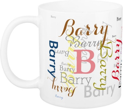 Exoctic Silver Barry Ceramic Mug(330 ml), Multicolor