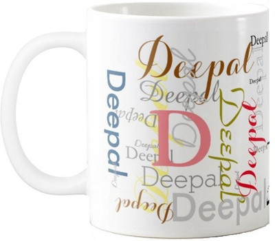 

Exoctic Silver Deepal Ceramic Mug(330 ml), Multicolor