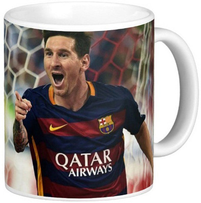 

Exoctic Silver Leo Messi Series 028 Ceramic Mug(300 ml), Multicolor