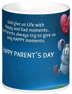 

Exoctic Silver Happy Parents Day Series 02 Ceramic Mug(300 ml), Multicolor