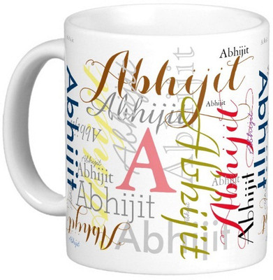 

Exoctic Silver ABHIJIT Ceramic Mug(330 ml), Multicolor