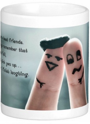 GNS Friend Friendship Dosti Yaari Series 010 Ceramic Coffee Mug(325 ml)