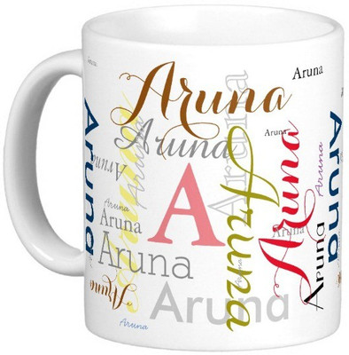 

Exoctic Silver ARUNA Ceramic Mug(330 ml), Multicolor