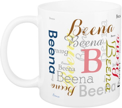 

Exoctic Silver Beena Ceramic Mug(330 ml), Multicolor