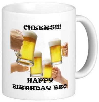 Exocticaa Brother's Bhai Happy Birthday 003 Ceramic Coffee Mug(325 ml)