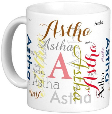 

Exoctic Silver ASTHA Ceramic Mug(330 ml), Multicolor