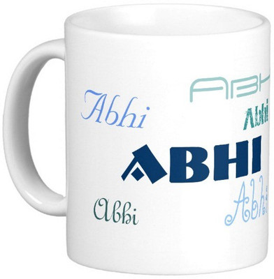 

Exoctic Silver ABHI Ceramic Mug(330 ml), Blue