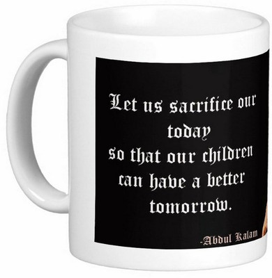 

Exoctic Silver Dr. Apj Abdul Kalam Tribute Series 04 Ceramic Mug(300 ml), Multicolor