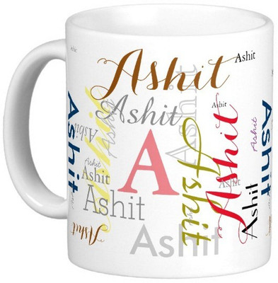 

Exoctic Silver ASHIT Ceramic Mug(330 ml), Multicolor