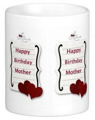 

Exoctic Silver Mother's Mom Maa Happy Birthday 15 Ceramic Mug(300 ml), Multicolor