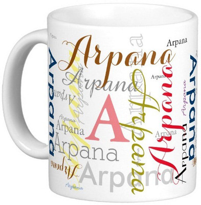 

Exoctic Silver ARPANA Ceramic Mug(330 ml), Multicolor