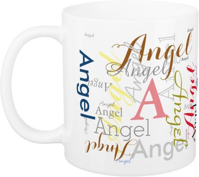 

Exoctic Silver ANGEL Ceramic Mug(330 ml), Multicolor