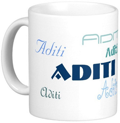 

Exoctic Silver ADITI Ceramic Mug(330 ml), Blue
