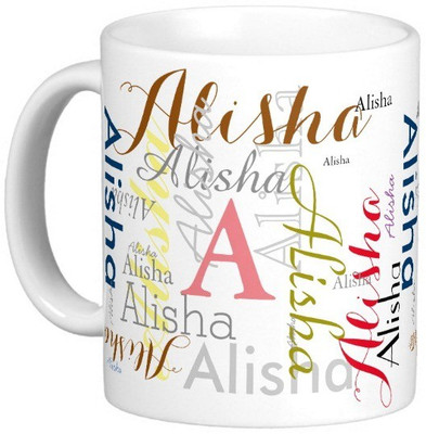 

Exoctic Silver ALISHA Ceramic Mug(330 ml), Multicolor