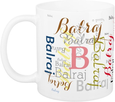 

Exoctic Silver Balraj Ceramic Mug(330 ml), Multicolor