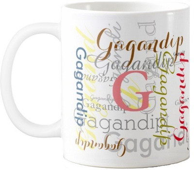 

Exoctic Silver Gagandip Ceramic Mug(330 ml), Multicolor