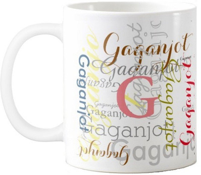 

Exoctic Silver Gaganjot Ceramic Mug(330 ml), Multicolor