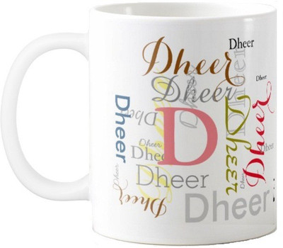

Exoctic Silver Dheer Ceramic Mug(330 ml), Multicolor