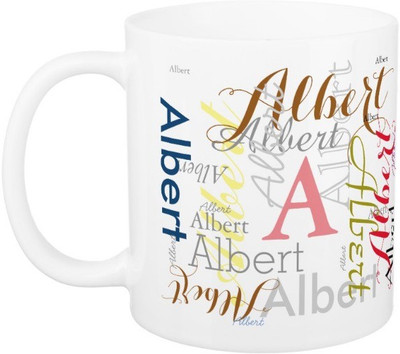 

Exoctic Silver ALBERT Ceramic Mug(330 ml), Multicolor