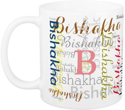 

Exoctic Silver Bishakha Ceramic Mug(330 ml), Multicolor