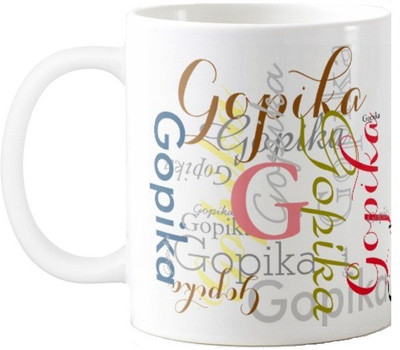 

Exoctic Silver GOPIKA Ceramic Mug(330 ml), Multicolor