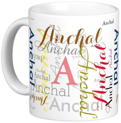 

Exoctic Silver ANCHAL Ceramic Mug(330 ml), Multicolor