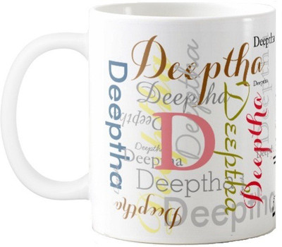 

Exoctic Silver Deeptha Ceramic Mug(330 ml), Multicolor