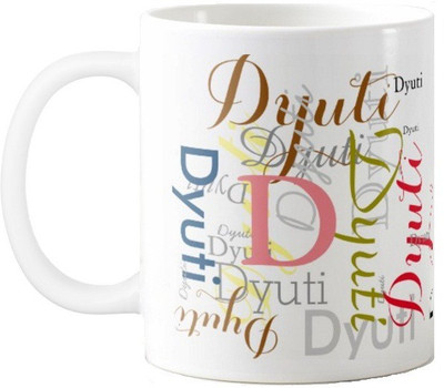 

Exoctic Silver Dyuti Ceramic Mug(330 ml), Multicolor