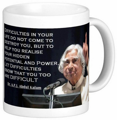 

Exoctic Silver Dr. Apj Abdul Kalam Tribute Series 02 Ceramic Mug(300 ml), Multicolor