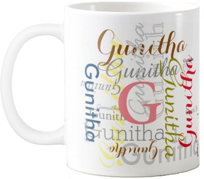 

Exoctic Silver GUNITHA Ceramic Mug(330 ml), Multicolor