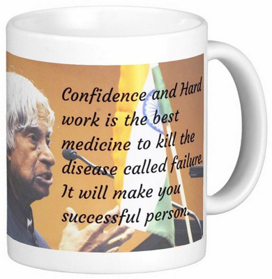 

Exoctic Silver Dr. Apj Abdul Kalam Tribute Series 10 Ceramic Mug(300 ml), Multicolor