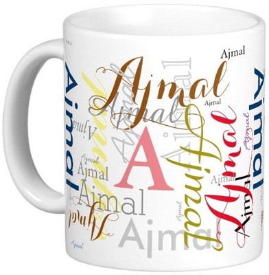 

Exoctic Silver AJMAL Ceramic Mug(330 ml), Multicolor