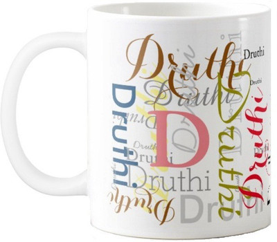 Exoctic Silver Druthi Ceramic Mug(330 ml), Multicolor