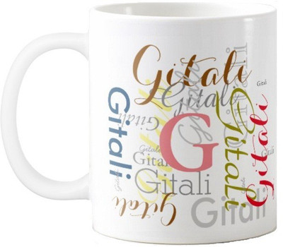 

Exoctic Silver GITALI Ceramic Mug(330 ml), Multicolor