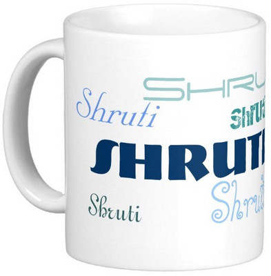 

Exoctic Silver SHRUTI Ceramic Mug(330 ml), Blue