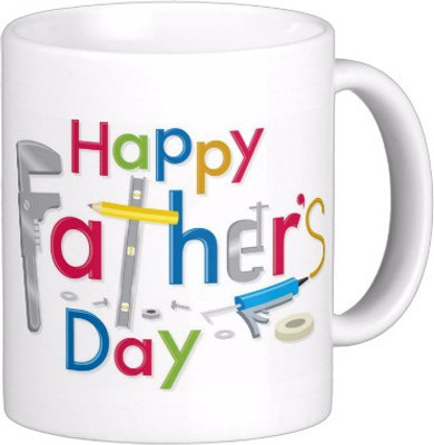 

Exoctic Silver Father Dad Papa Baba Pitaji Abba x012 Ceramic Mug(300 ml), Multicolor