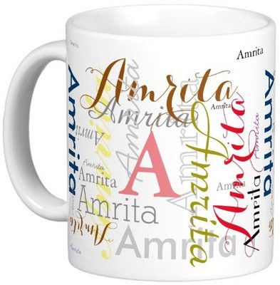 

Exoctic Silver AMRITA Ceramic Mug(330 ml), Multicolor