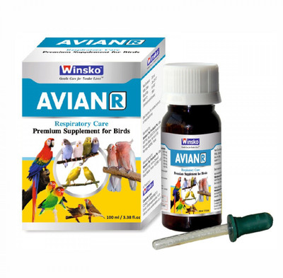 

Winsko AVIAN [R] 100ml (3.38 fl.oz) | Respiratory Care | Balanced combination of vitamin and herbs to counter respiratory aliments in birds | Pet Health Supplements(100 ml)