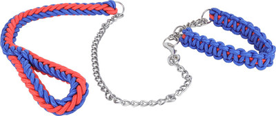 

SRI Imported High Quality Adjustable Nylon Collar With Leash For Heavy Dog (Red and Blue) 133 cm Dog Chain Leash(Red, Blue)