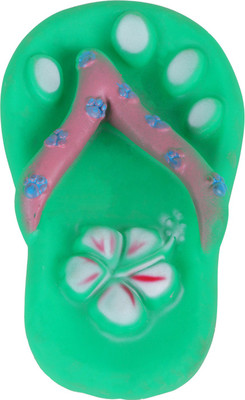 

SRI SRI High Quality Cute Colorful Rubber Slipper Squeak Toy For Puppies - Green Rubber Squeaky Toy For Dog