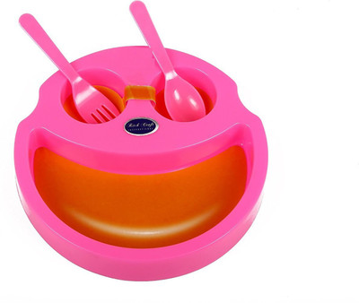 

Rich Craft International Smile Kids Plate With fork & Spoon Small Plates(Pack of 2)