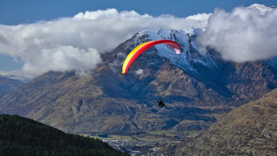 

Sports Paragliding Paraglider Tandem Mountain Landscape HD Wall Poster Paper Print(12 inch X 18 inch, Rolled)