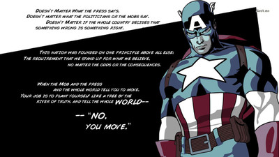 

Civil War Quote Captain America Frameless Fine Quality Poster Paper Print(12 inch X 18 inch, Rolled)