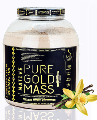 

LIFE ROOTS Native PURE GOLD MASS Protein Powder Nutrition Drink(VANILLA ICECREAM Flavored)