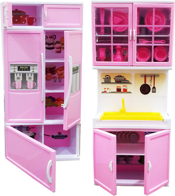 

ShopMeFast Modern Kitchen Set with 2 Compartments Toy For Kids - Lights And Music