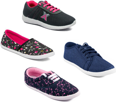 

Asian Women's casual shoes combo pack of 4 Casuals For Women(Multicolor