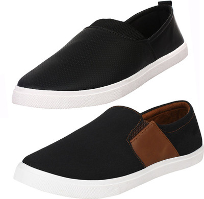 

Aero 02 Pair Combo Canvas Casuals For Men(Black, Brown, Black
