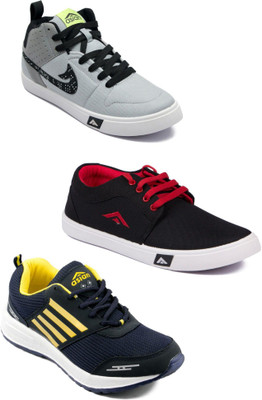 

Asian men's casual & sports shoes combo pack of 3 Casuals For Men(Multicolor