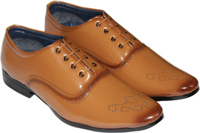 

Koscko Men formal shoes Lace Up For Men(Tan